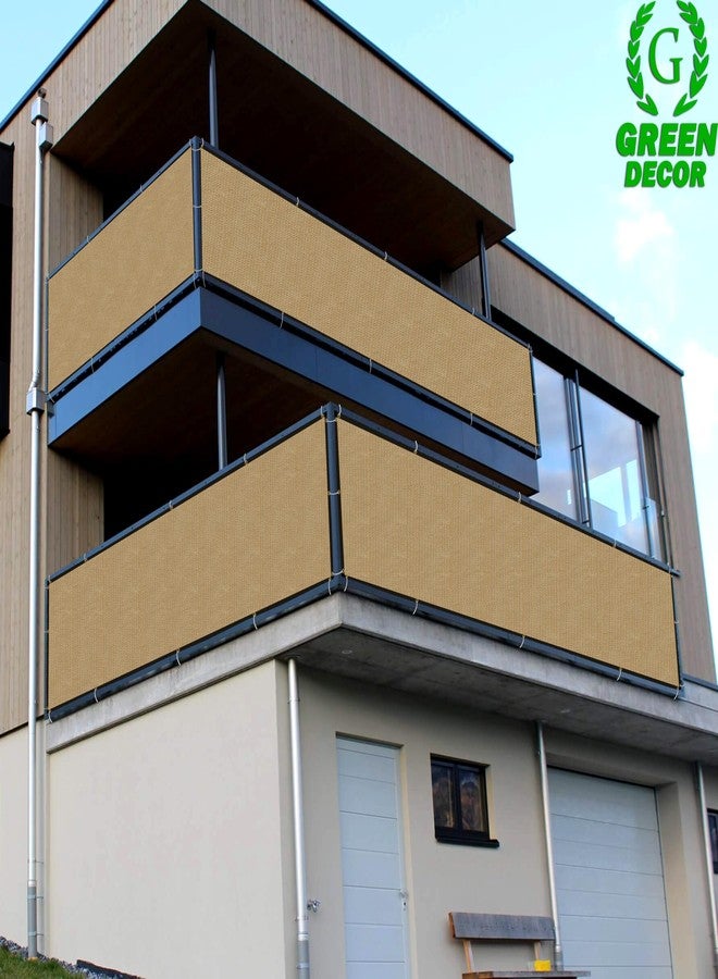 GREEN DECOR HDPE 180 GSM Fabric with PP Band(Beige Color, 0.80X1 MTR) Baby Safety Net Protector for Balcony & Staircase Railing Guard,Balcony Stairway Net Baby Safety Products for Indoor&Outdoor - Image 3